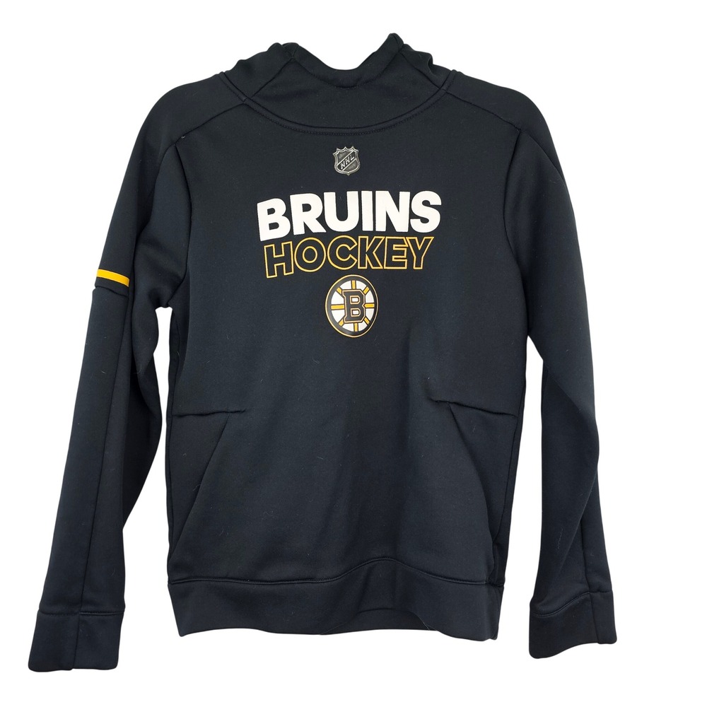Adidas NHL Boston Bruins Hockey Pullover Hoodie Kids Youth Small 14/16 Black
